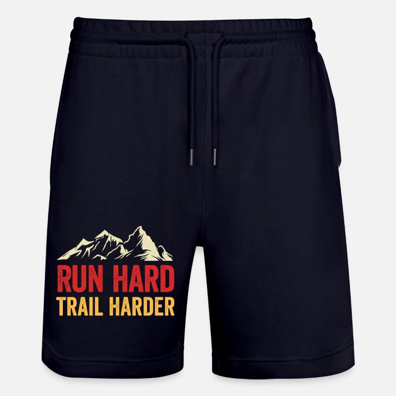 Laufen Sie hart. Härterer Trail. - Stanley/Stella Unisex Bio Joggingshorts Trainer  - Dark navy
