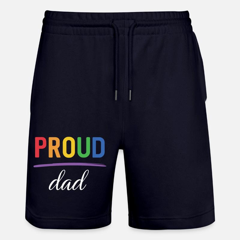 LGBT Proud Dad - Pride-Monat - Stanley/Stella Unisex Bio Joggingshorts Trainer  - Dark navy