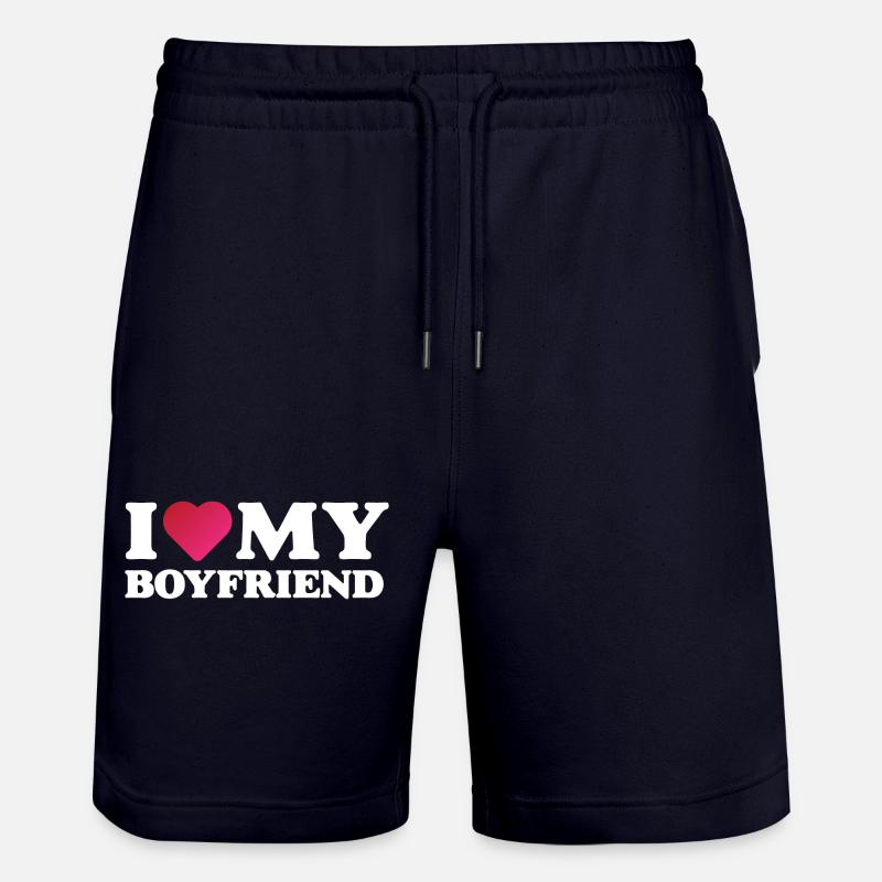 J’aime mon petit ami - Short de jogging bio TRAINER Stanley/Stella unisexe - marine foncé
