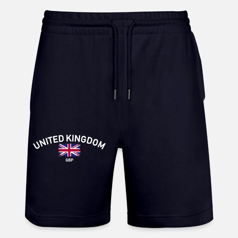 Bogen-Not-Union Jack - Stanley/Stella Unisex Bio Joggingshorts Trainer  - Dark navy