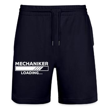 Mechaniker Spruch Lustiges Mechaniker Geschenk - Stanley/Stella Unisex Bio Joggingshorts Trainer  - Dark navy - Vorne - Nik (191cm) & Marisol (170cm)