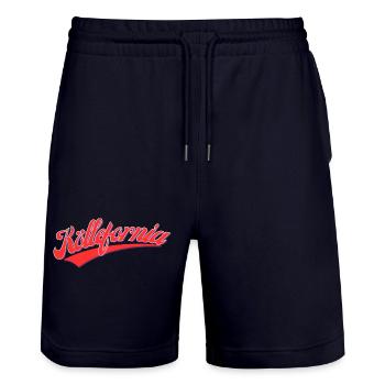 K Ö L L E F O R N I A - Stanley/Stella Unisex Bio Joggingshorts Trainer  - Dark navy - Vorne - Nik (191cm) & Marisol (170cm)