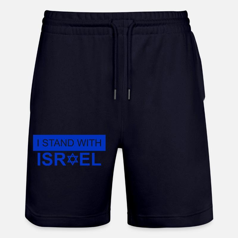 Je suis aux côtés d’Israël - Short de jogging bio TRAINER Stanley/Stella unisexe - marine foncé