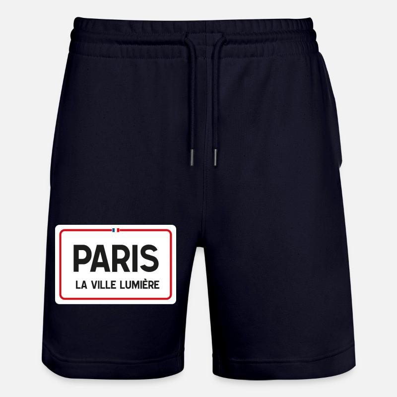 Enseigne toponymique Paris - Short de jogging bio TRAINER Stanley/Stella unisexe - marine foncé