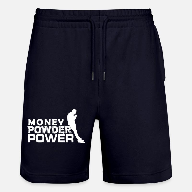 MPP white - Stanley/Stella Trainer Unisex Organic Jogging Shorts - dark navy