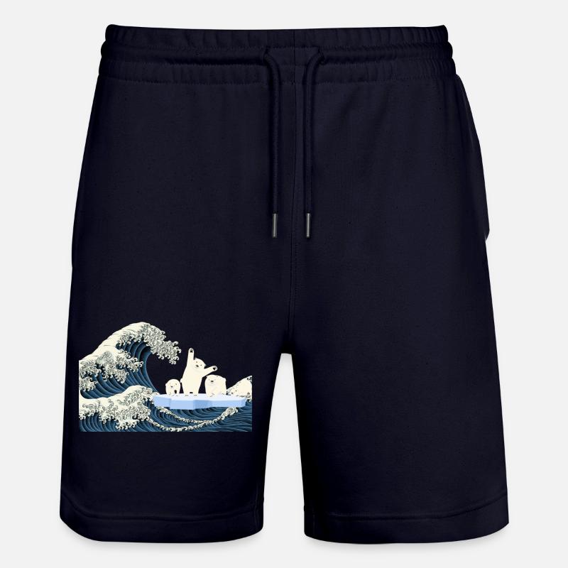 Help Eisbären T-Shirt - Stanley/Stella Unisex Bio Joggingshorts Trainer  - Dark navy