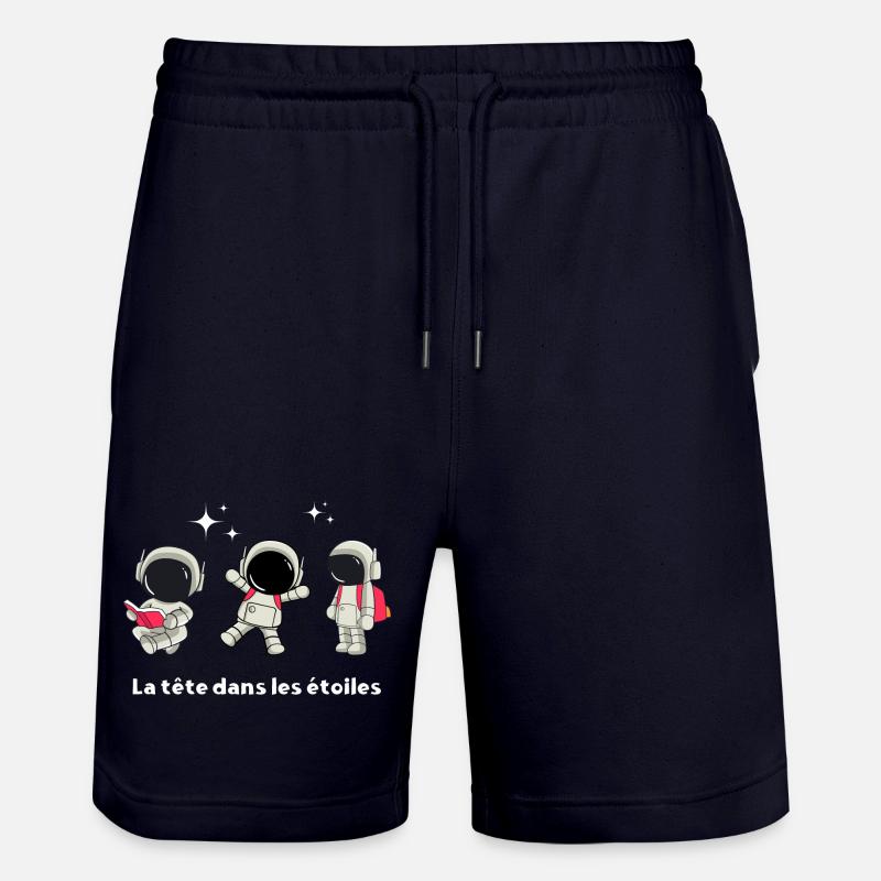 La tête dans les étoiles - Short de jogging bio TRAINER Stanley/Stella unisexe - marine foncé