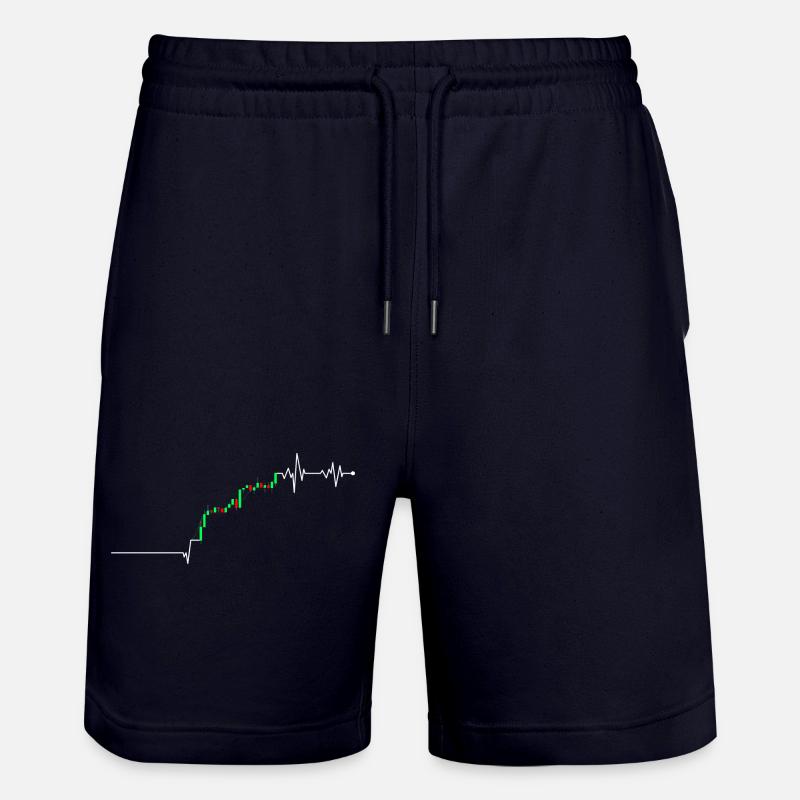 Graphique du rallye TrendPulse - Short de jogging bio TRAINER Stanley/Stella unisexe - marine foncé