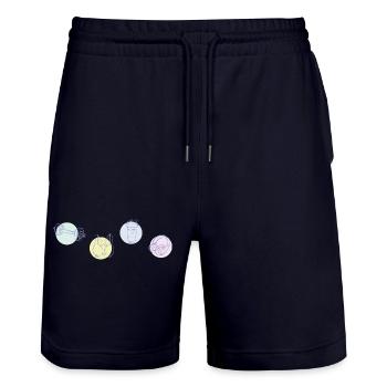 Accessoires de sport de fitness - couleur - Short de jogging bio TRAINER Stanley/Stella unisexe - marine foncé - Devant - Nik (191cm) & Marisol (170cm)