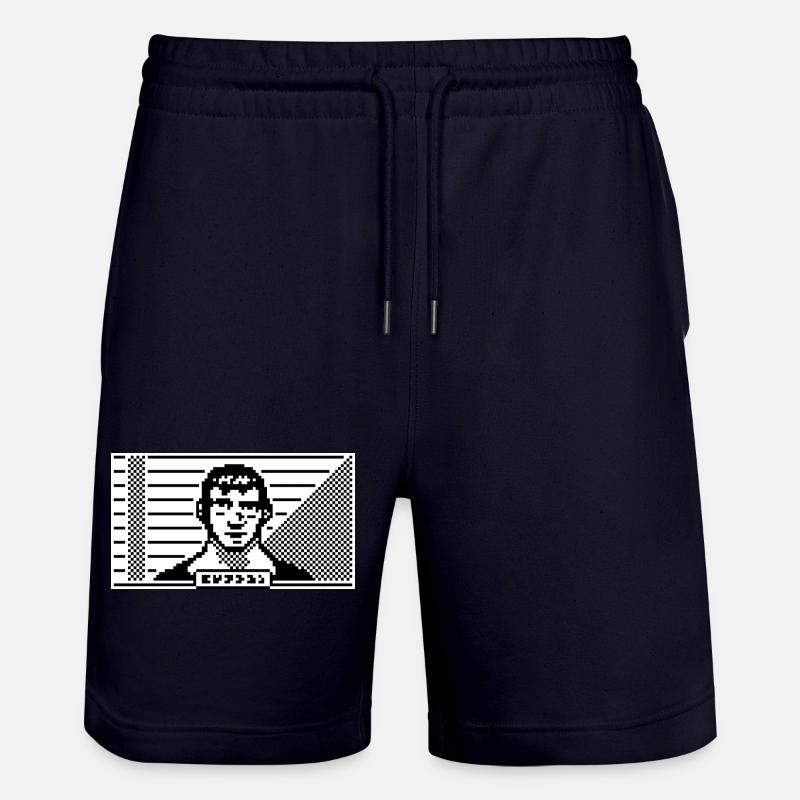 Portrait 8 bits - Short de jogging bio TRAINER Stanley/Stella unisexe - marine foncé
