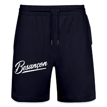 Besançon - Short de jogging bio TRAINER Stanley/Stella unisexe - marine foncé - Devant - Nik (191cm) & Marisol (170cm)