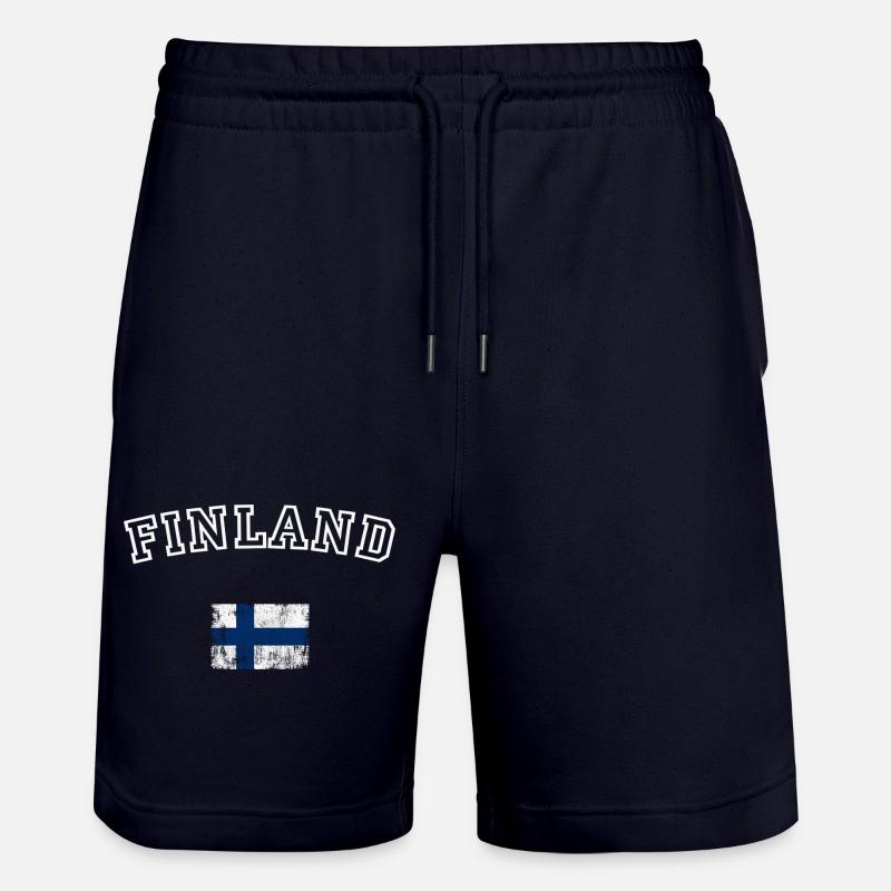 T-shirt d’arche de drapeau finlandais - Short de jogging bio TRAINER Stanley/Stella unisexe - marine foncé