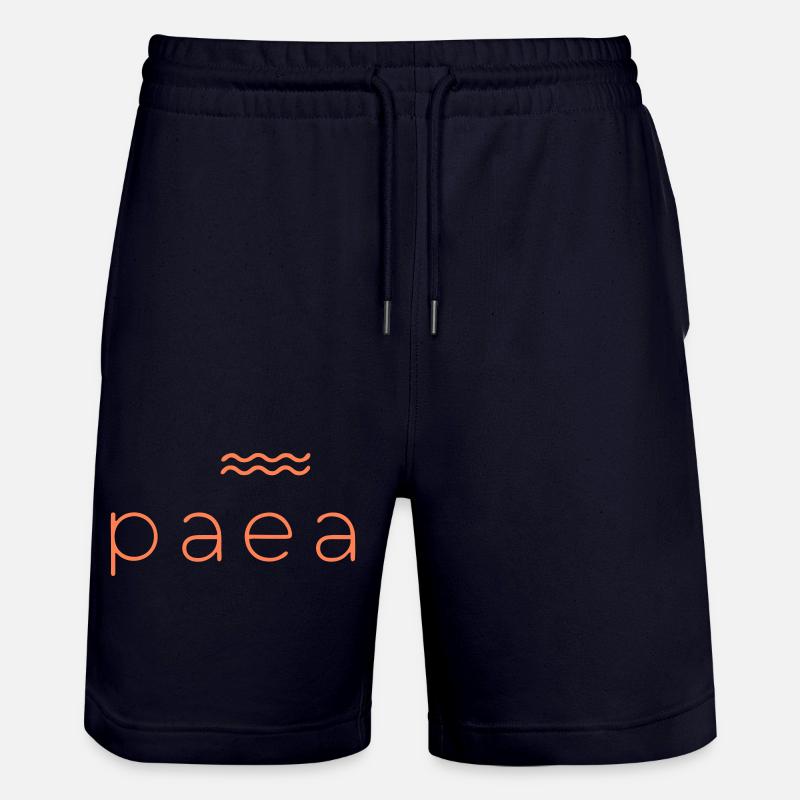 Lebendiges abstraktes Paparara-Design - Stanley/Stella Unisex Bio Joggingshorts Trainer  - Dark navy