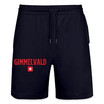 GIMMELWALD Suisse Drapeau - Short de jogging bio TRAINER Stanley/Stella unisexe - marine foncé - Devant - Nik (191cm) & Marisol (170cm)