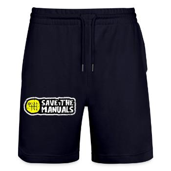 Speichern Sie die Handbücher Motor Gear - Stanley/Stella Unisex Bio Joggingshorts Trainer  - Dark navy - Vorne - Nik (191cm) & Marisol (170cm)