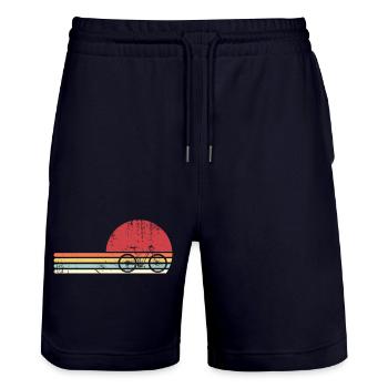 Cycling Retro riders - Short de jogging bio TRAINER Stanley/Stella unisexe - marine foncé - Devant - Nik (191cm) & Marisol (170cm)