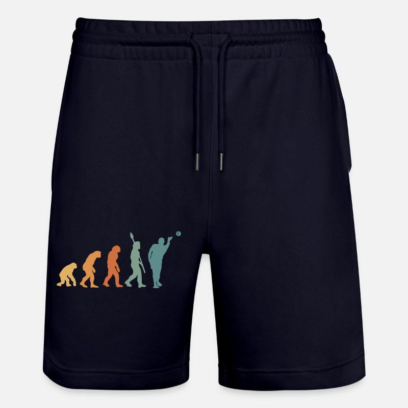 Pétanque Evolution Retro - Stanley/Stella Trainer Unisex Organic Jogging Shorts - dark navy