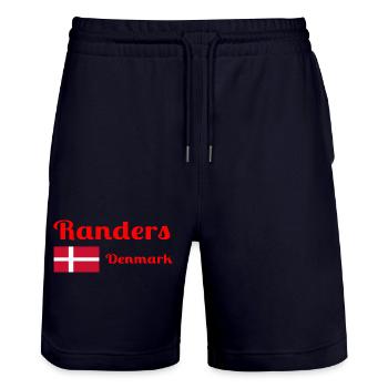 Randers Dänemark - Stylische Drucke - Stanley/Stella Unisex Bio Joggingshorts Trainer  - Dark navy - Vorne - Nik (191cm) & Marisol (170cm)