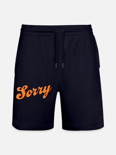 Sorry – Minimalistisches Statement - Stanley/Stella Unisex Bio Joggingshorts Trainer - Dark navy