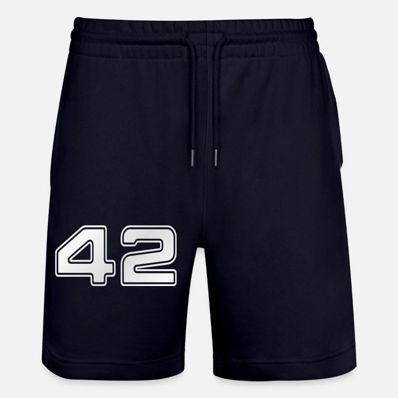 NERDY forever - 42 - Stanley/Stella Unisex Bio Joggingshorts Trainer  - Dark navy