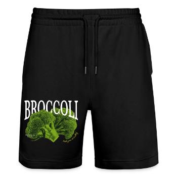 Brocoli – Design végétal esthétique - Short de jogging bio TRAINER Stanley/Stella unisexe - noir - Devant - Nik (191cm) & Marisol (170cm)