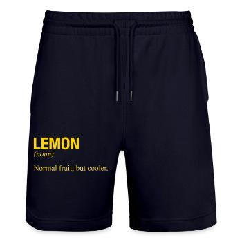 CITRON - Short de jogging bio TRAINER Stanley/Stella unisexe - marine foncé - Devant - Nik (191cm) & Marisol (170cm)