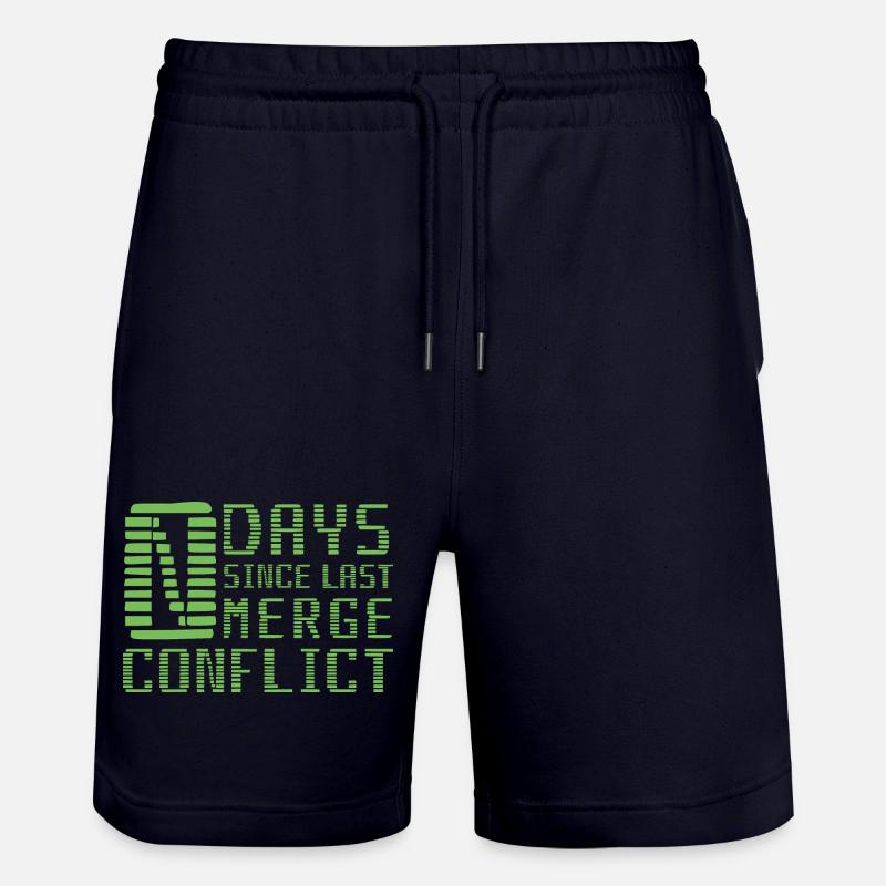Merge Conflict Software Developer Entwickler Geek - Stanley/Stella Unisex Bio Joggingshorts Trainer  - Dark navy