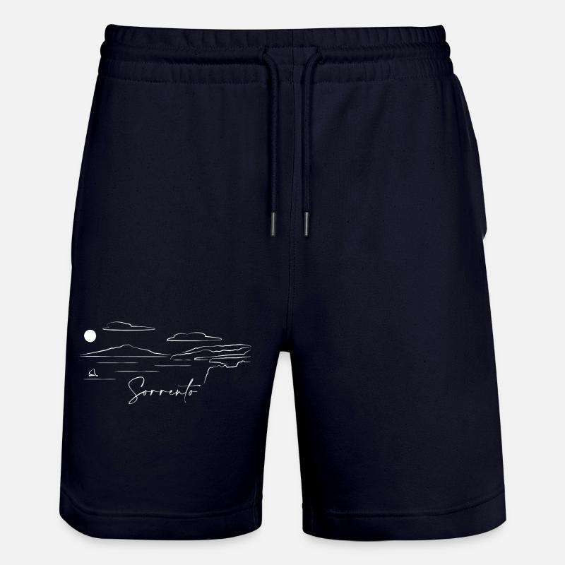 Sorrento Halbinsel Lineart - Stanley/Stella Unisex Bio Joggingshorts Trainer - Dark navy