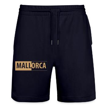 MALLorca im Kasten (beige) - Stanley/Stella Unisex Bio Joggingshorts Trainer  - Dark navy - Vorne - Nik (191cm) & Marisol (170cm)