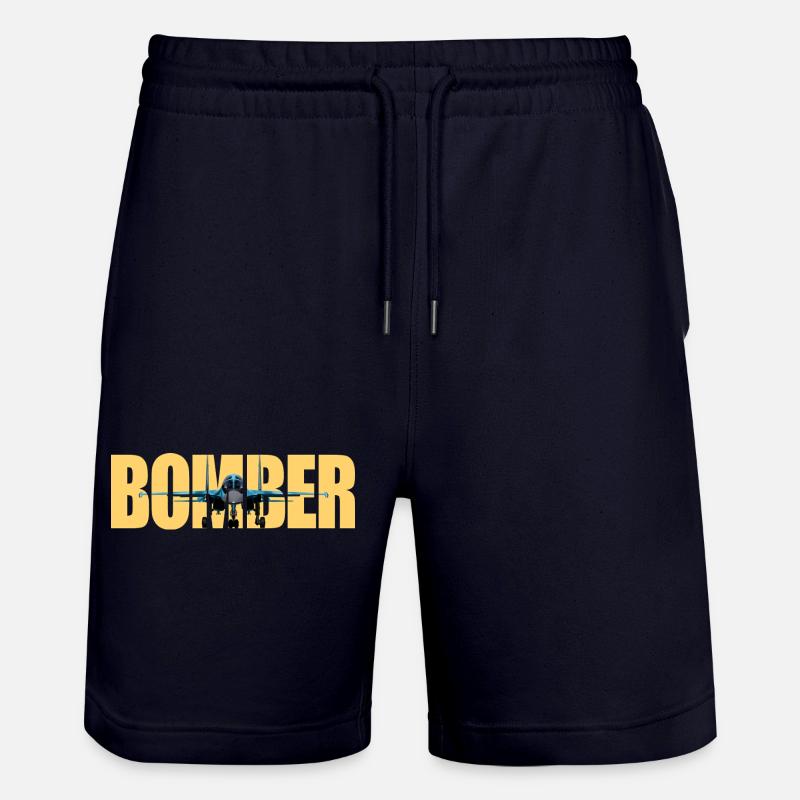 Bomber Su-34 - Stanley/Stella Trainer Unisex Organic Jogging Shorts - dark navy