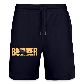Bomber Tu-22 M3 - Stanley/Stella Trainer Unisex Organic Jogging Shorts - dark navy - Front - Nik (191cm) & Marisol (170cm)