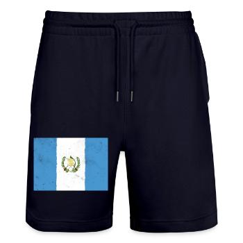 Drapeau du Guatemala – Fierté de l’Amérique centrale - Short de jogging bio TRAINER Stanley/Stella unisexe - marine foncé - Devant - Nik (191cm) & Marisol (170cm)