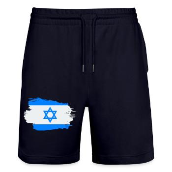 Drapeau d’Israël Drapeau d’Israël Jérusalem Étoile de David - Short de jogging bio TRAINER Stanley/Stella unisexe - marine foncé - Devant - Nik (191cm) & Marisol (170cm)