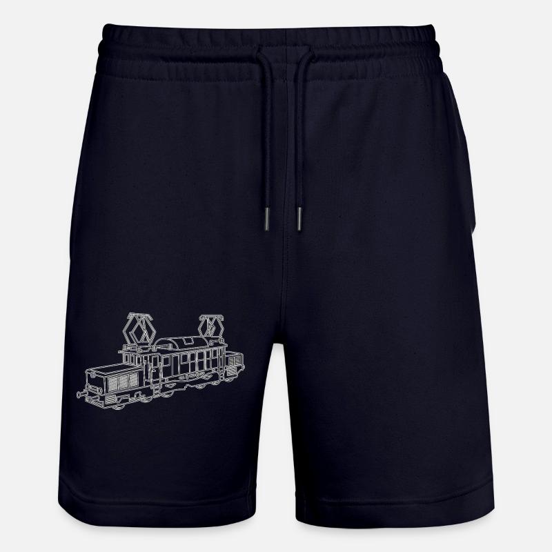 Lokomotiv Zug Eisenbahn - Stanley/Stella Unisex Bio Joggingshorts Trainer - Dark navy