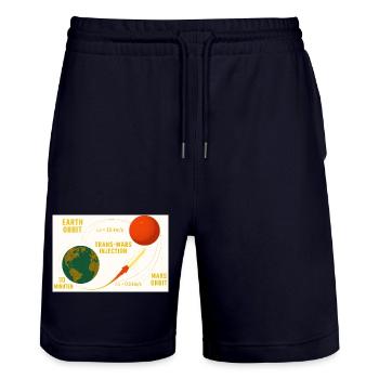 Delta v in km/s für Erde Mars Transfer - Stanley/Stella Unisex Bio Joggingshorts Trainer  - Dark navy - Vorne - Nik (191cm) & Marisol (170cm)