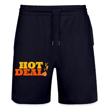 Lebendige Feuerdrachen-Stammeskunst - Stanley/Stella Unisex Bio Joggingshorts Trainer  - Dark navy - Vorne - Nik (191cm) & Marisol (170cm)