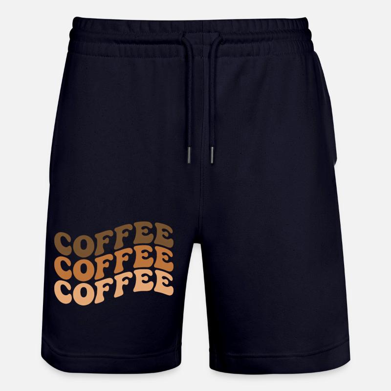 Citation d'un amateur de café - Short de jogging bio TRAINER Stanley/Stella unisexe - marine foncé