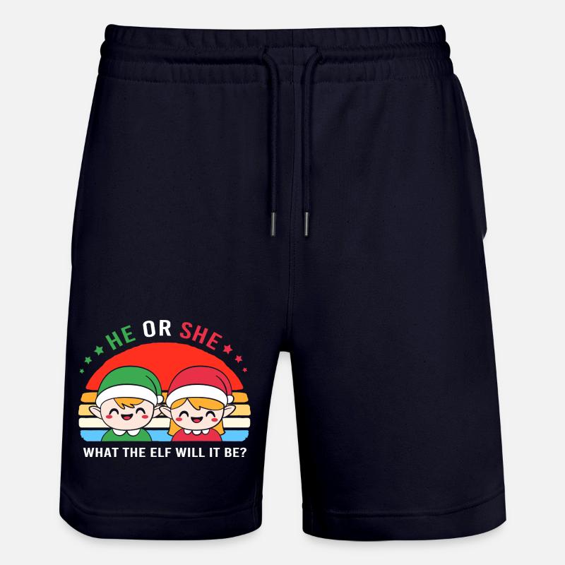 Grossesse Naissance Pain d’épices Noël - Short de jogging bio TRAINER Stanley/Stella unisexe - marine foncé