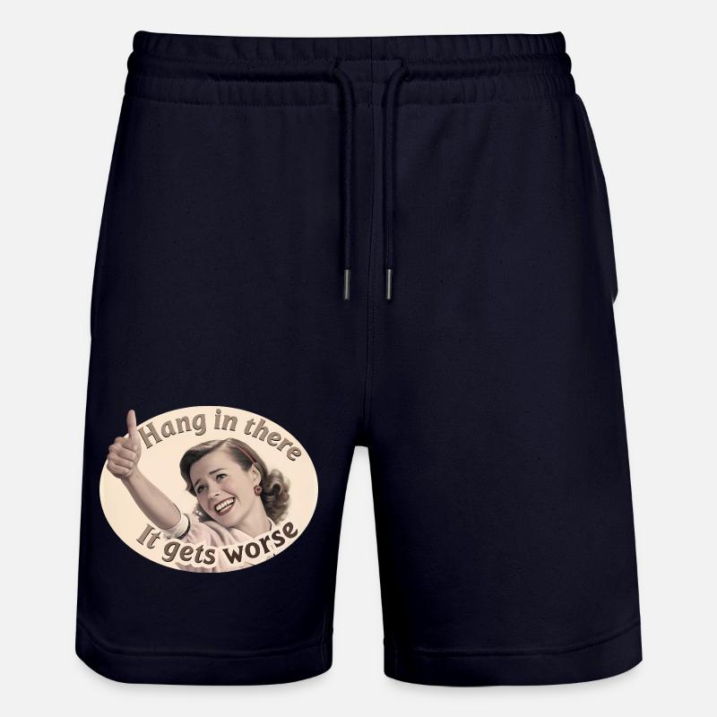 Restez à l’écoute, ça empire - Short de jogging bio TRAINER Stanley/Stella unisexe - marine foncé