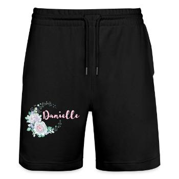 Pour Danielle - Short de jogging bio TRAINER Stanley/Stella unisexe - noir - Devant - Nik (191cm) & Marisol (170cm)