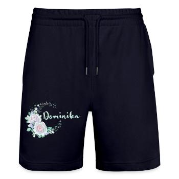 Pour la Dominique - Short de jogging bio TRAINER Stanley/Stella unisexe - marine foncé - Devant - Nik (191cm) & Marisol (170cm)