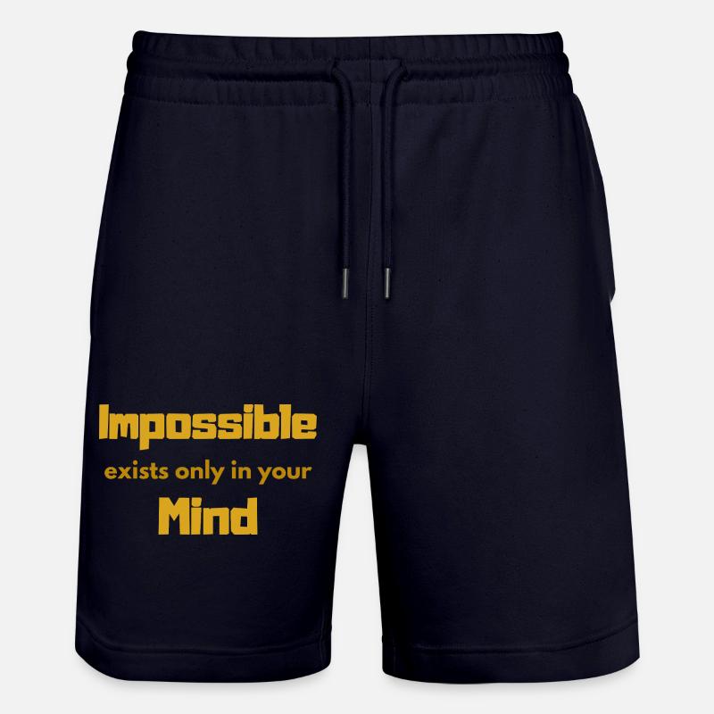 Impossible Mindset Typography - Short de jogging bio TRAINER Stanley/Stella unisexe - marine foncé