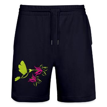 Kolibri_003 - Short de jogging bio TRAINER Stanley/Stella unisexe - marine foncé - Devant - Nik (191cm) & Marisol (170cm)