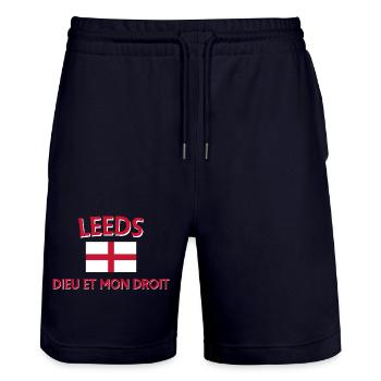 T shirt à motif Leeds France - Short de jogging bio TRAINER Stanley/Stella unisexe - marine foncé - Devant - Nik (191cm) & Marisol (170cm)