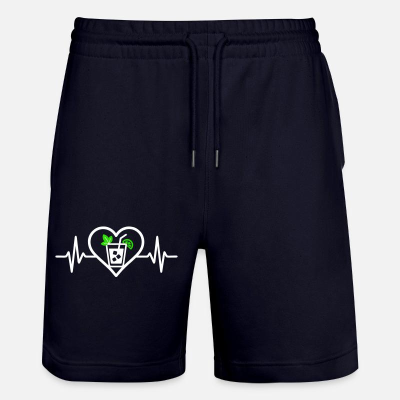 Mojito Cœur Apéro Cocktail - Short de jogging bio TRAINER Stanley/Stella unisexe - marine foncé