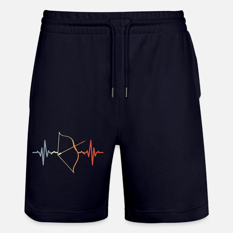 Cardiogramme d’arc composite - Short de jogging bio TRAINER Stanley/Stella unisexe - marine foncé