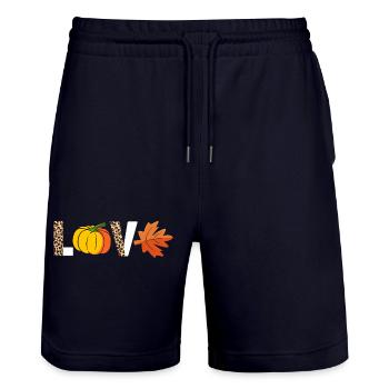 Thanksgiving Mama Mutter Oma Großmutter - Stanley/Stella Unisex Bio Joggingshorts Trainer  - Dark navy - Vorne - Nik (191cm) & Marisol (170cm)