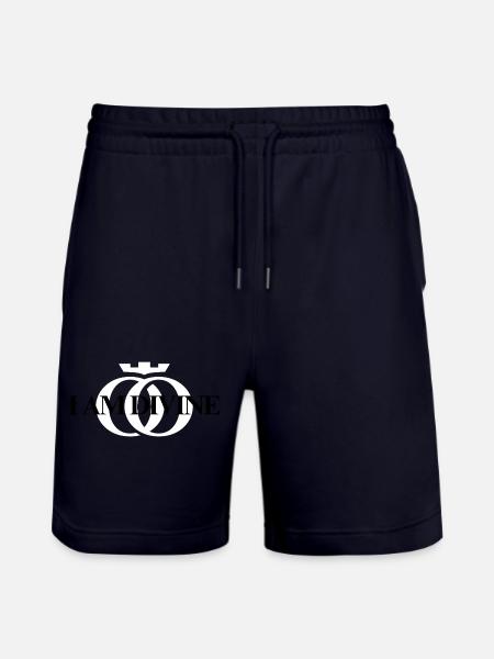 I am Divine. Oppoline Collection - Stanley/Stella Trainer Unisex Organic Jogging Shorts - dark navy