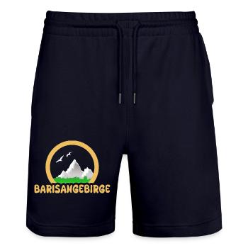 Trekking dans les montagnes de Barisan - Short de jogging bio TRAINER Stanley/Stella unisexe - marine foncé - Devant - Nik (191cm) & Marisol (170cm)