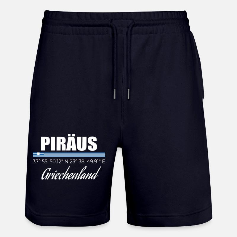 Piraeus - Stanley/Stella Trainer Unisex Organic Jogging Shorts - dark navy